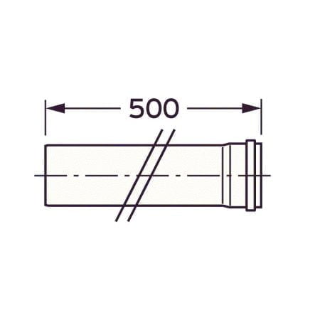 Vaillant - Verlängerung DN 150 PP 500 mm86.4