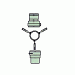 Vaillant - Set 6 Grundelemente Brennwert für flexible Abgasleitung DN 80, PP