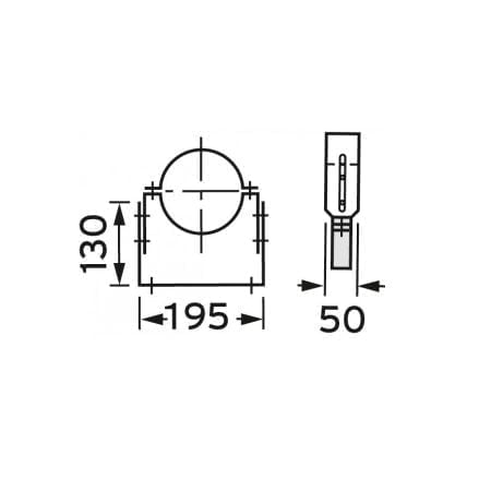 Vaillant - Wandhalterung 50 bis 90 mm, Edelstahl