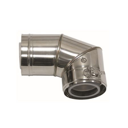 Vaillant - Bogen 87 Grad, 80/125 mm für Fassadenverlegung konz. PP/Edelstahl
