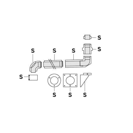 Vaillant - Anschluss-Set 80/125 mm an der Fassade konzentrisch Edelstahl/PP