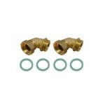 Anschluss Bogen Set 90° mit Überwurfmutter 5/4“ auf aroTHERM - Vaillant