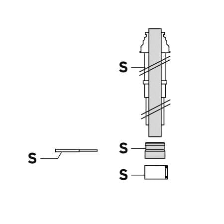 Vaillant - senkr. Dachdurchführung Brennw. Luft-/Abgasführung, 80/125 mm, rot