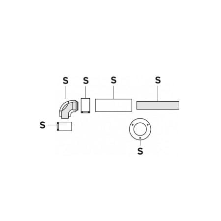 Vaillant - Basis-Anschluss-Set Luft-/Abgasführung PP, 80/125 mm