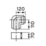 Vaillant - Bogen 87 Grad Brennwert Luft-/Abgasführung, PP, 80/125 mm