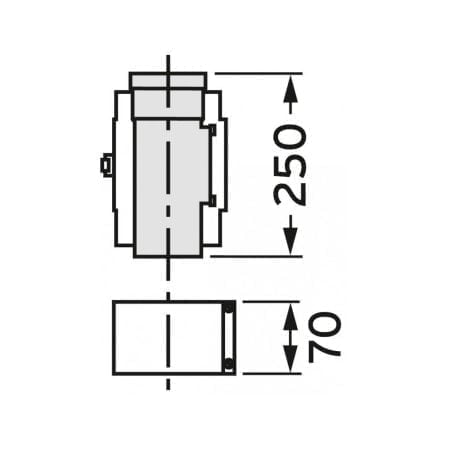Vaillant - Reinigungsöffnung Brennwert Luft-/Abgasführung, PP, 80/125 mm, 0,25m
