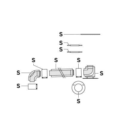 Vaillant - Basis-Anschluss-Set f. konz. Abgasl. PP, 80/125mm im Schacht