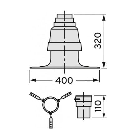 Vaillant - Set 1 Grundelemente Brennwert für flexible Abgasleitung DN 80, PP