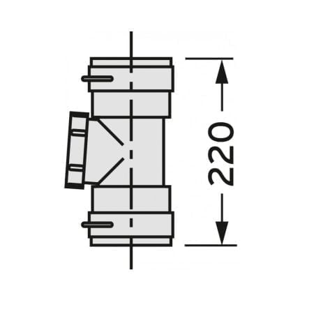 Vaillant - Set 2 Revisionselement, Brennw. für flexible Abgasleitung DN 80, PP