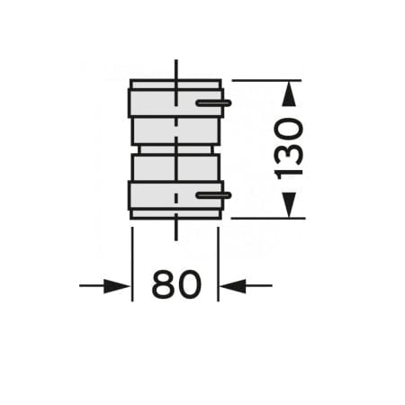 Vaillant - Set 3 Verbindungsstück Brennw. für flexible Abgasleitung DN 80, PP