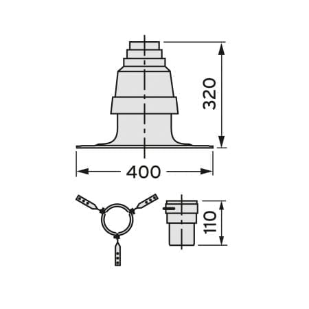 Vaillant - Set 1 Grundelemente Brennwert für flexible Abgasleitung DN 100, PP