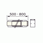 Vaillant - Teleskopverlängerung turboTEC Luft-/Abgasführ., Alu, 60/100, 0,5-0,8 m