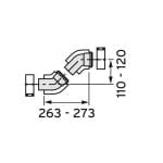 Vaillant - Bogen 45 Grad (2 St.) turboTEC Luft-/Abgasführung, Alu, 60/100 mm
