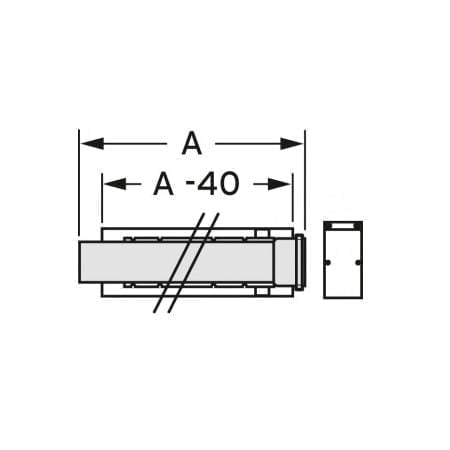 Vaillant - Verlängerung turboTEC kürzbar Luft-/Abgasführung, Alu, 60/100mm, 0,5 m
