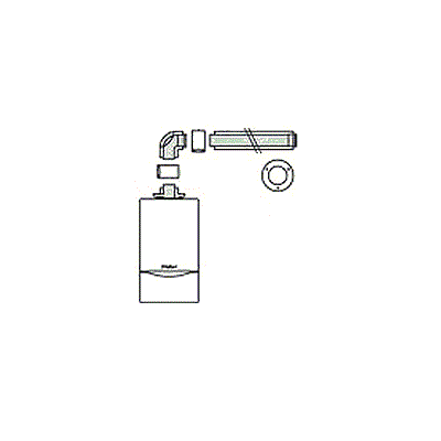 Vaillant - Basis-Anschluss-Set Brennwert 60/100 PP an Abgasl. DN 80 im Schacht