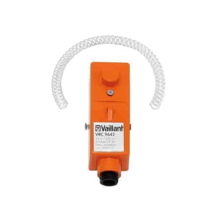 VRC 9642 Anlegethermostat mit potentialfreiem Umschaltkontakt. Befestigung durch Federspannband - Vaillant